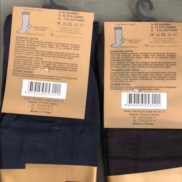 Bambu Gold Men socks Gray,brown,black,navy blue Nw - Picture 4 of 8